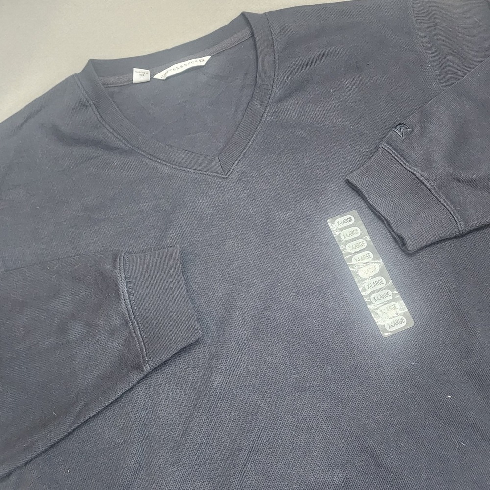 Cutter & Buck Sweatshirt Navy V-Neck 100% Supima Cotton Mens XL
